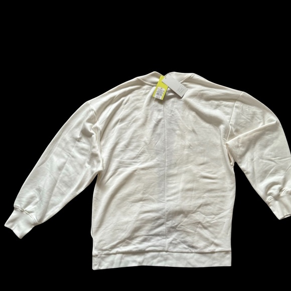 French Terry Cardigan Cream Sz XS - Picture 10 of 15